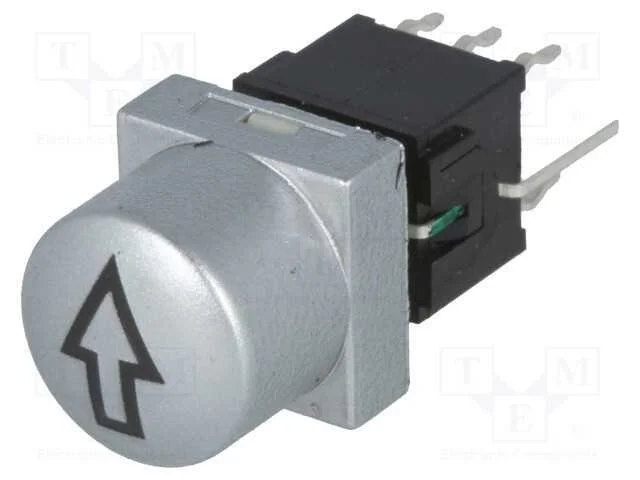 Interruptor: de Teclado, Seta, Pos: 2, Dpdt, 0,1a/30vdc, Prateado