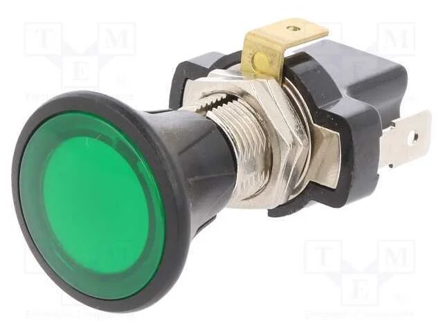 Interruptor: Extra&iacute;vel, Pos: 2, 10a/14vdc, Verde, Ilum: Led, A3-30