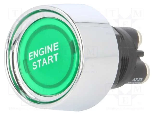 Interruptor: de Pressão, Pos: 2, Spst-No, 50a/12vdc, Verde, Sa