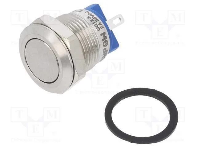 Interruptor: Antivandalismo, Pos: 2, Spst-No, 2a/36vdc, Ip65, 12mm