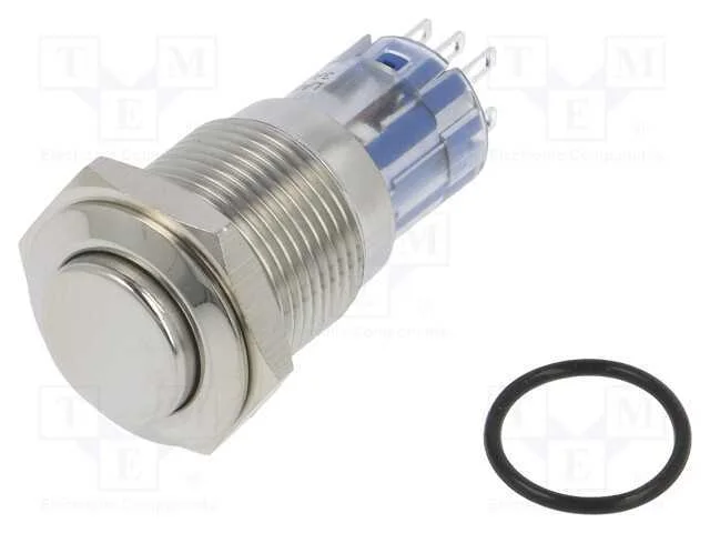 Interruptor: Antivandalismo, Dpdt, 3a/250vac, Ip67, On-On, 16,2mm