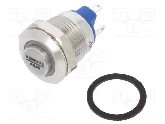 Interruptor: Antivandalismo, Pos: 2, Spst-No, 2a/36vdc, Ip65, Azul
