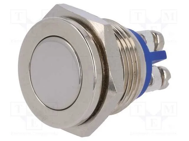 Interruptor: Antivandalismo, Pos: 2, Spst-No, 2a/36vdc, Ip65, 16mm