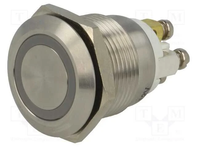 Interruptor: Antivandalismo, Pos: 2, Spst-No, 2a/36vdc, Ip65, 19mm
