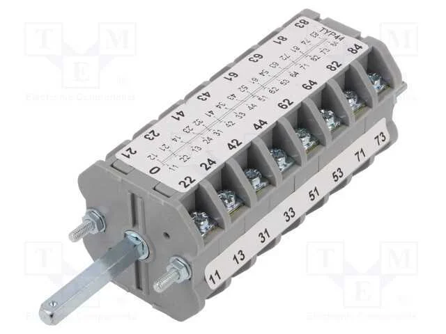 Interruptor: de came, 16A, IP65, -40÷70C, cinzenta
