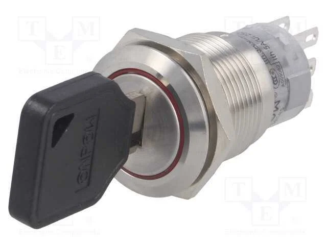 Interruptor: Esta&ccedil;&atilde;o, Pos.Est&aacute;v: 3, Contatos: 3pst, 19mm, 45, 2kv