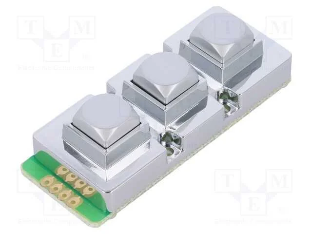 De Teclado, Quant.De Bot: 3, Metal, 200mo, 1,5n, 2mm, 20ma, -20÷60c
