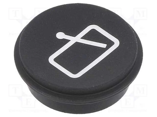 Tecla, redonda, 21mm, preto, 09