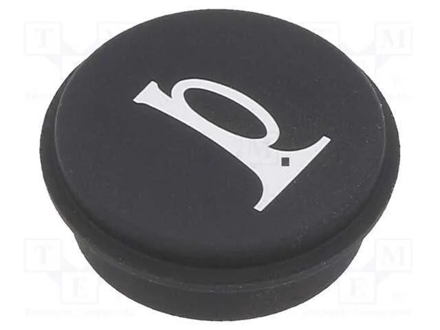 Tecla, redonda, 21mm, preto, 09