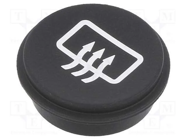 Tecla, redonda, 21mm, preto, 09