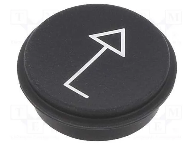 Tecla, redonda, 21mm, preto, 09