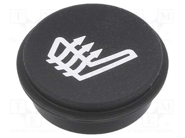 Tecla, redonda, 21mm, preto, 09