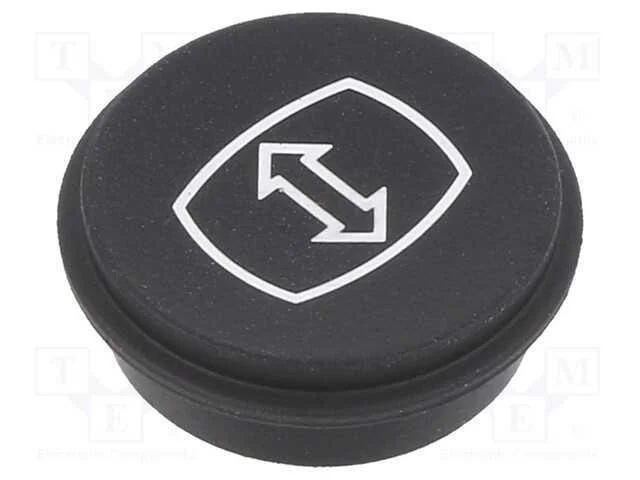 Tecla, redonda, 21mm, preto, 09