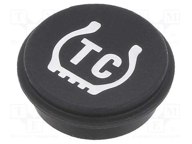 Tecla, redonda, 21mm, preto, 09