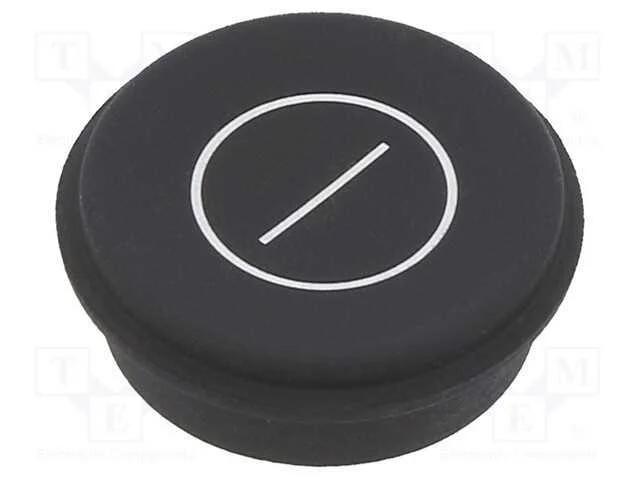 Tecla, redonda, 21mm, preto, 09