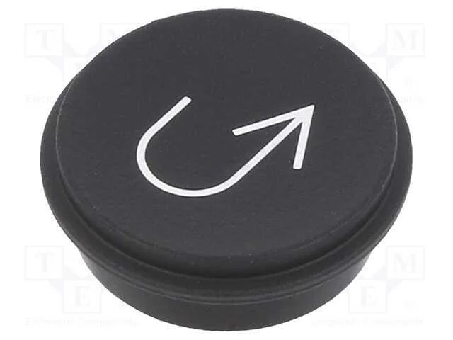 Tecla, redonda, 21mm, preto, 09
