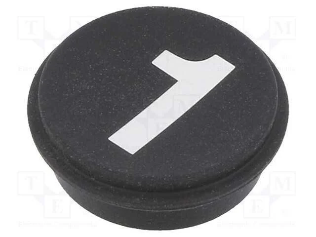 Tecla, redonda, 21mm, preto, 09