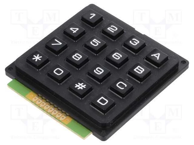 Teclado: plástico, Quant.de bot: 16, não disp, pl.