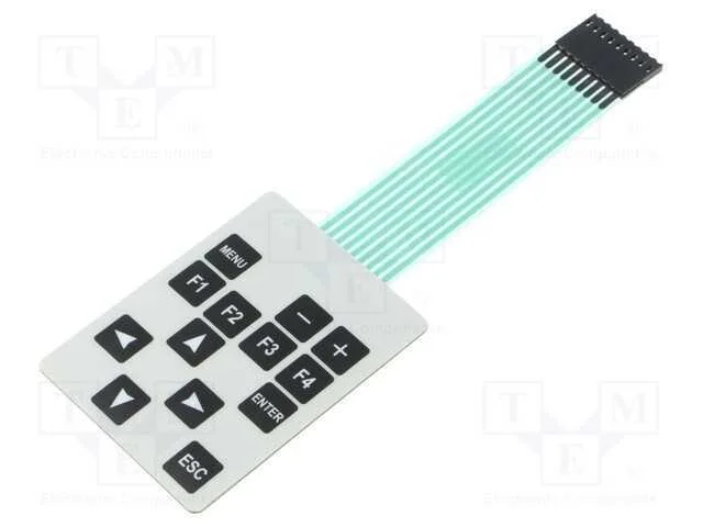 Teclado: de membrana, Quant.de bot: 13, W: 54mm, .