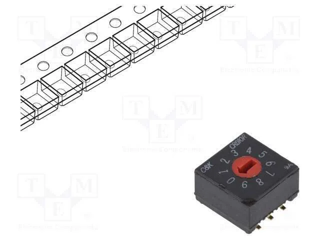 Emissor de Código, Dec/Bcd, Pos: 10, Smt, Rcontacto Max: 100mo