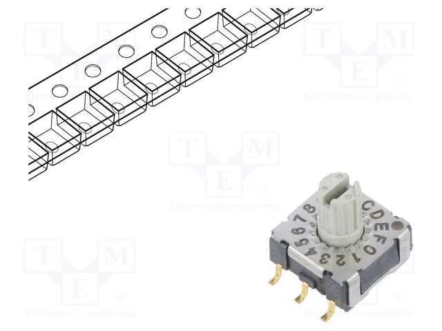 Emissor de Código, Hex/Bcd, Pos: 16, Smt, Rcontacto Max: 80mo, M