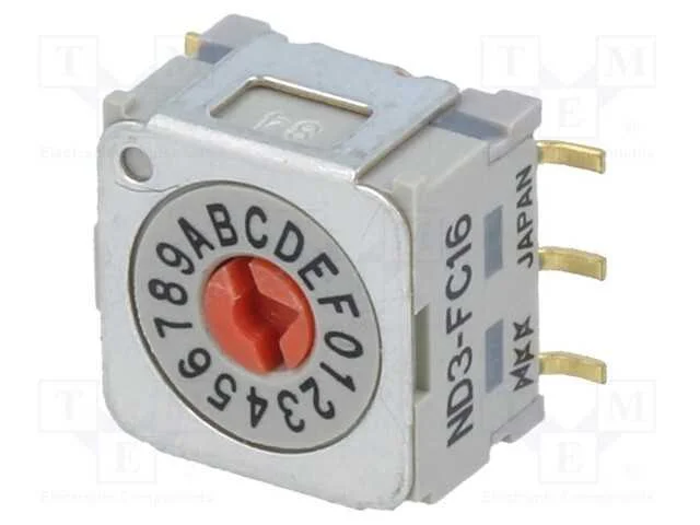 Emissor de Código, Hex/Bcd, Pos: 16, Vertical, Rcontacto Max: 30mo
