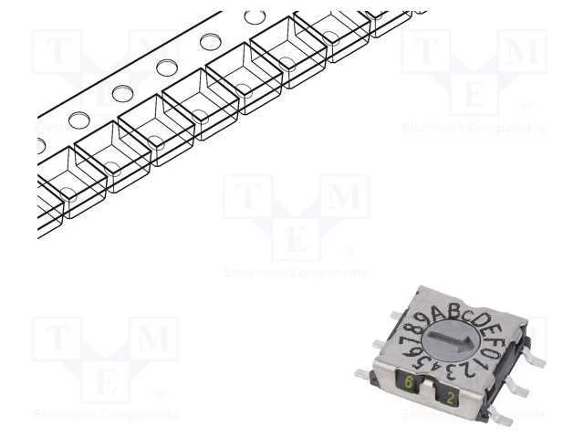 Emissor de Código, Hex/Bcd, Pos: 16, Smd, Rcontacto Max: 80mo, P25