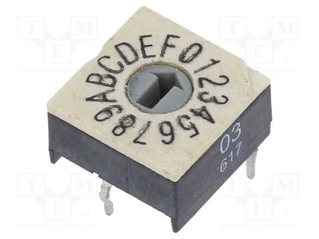 Emissor de código, HEX/BCD, Pos: 16, THT, Rcontac.