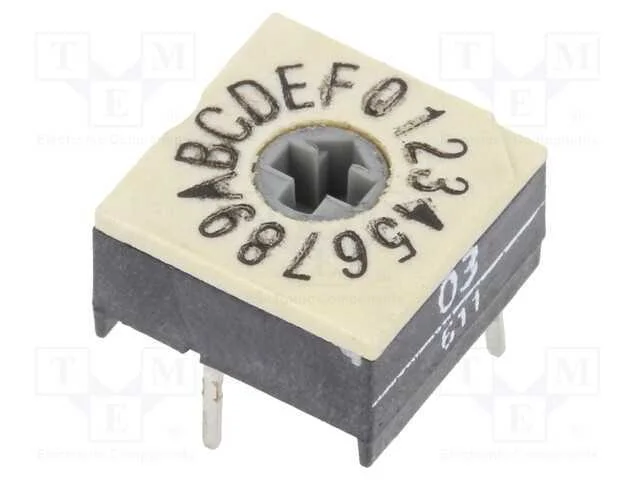 Emissor de código, HEX/BCD, Pos: 16, THT, Rcontac.