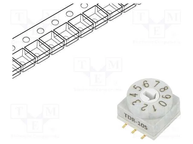 Emissor de Código, Dec/Bcd, Pos: 10, Smt, Rcontacto Max: 80mo, 7ncm