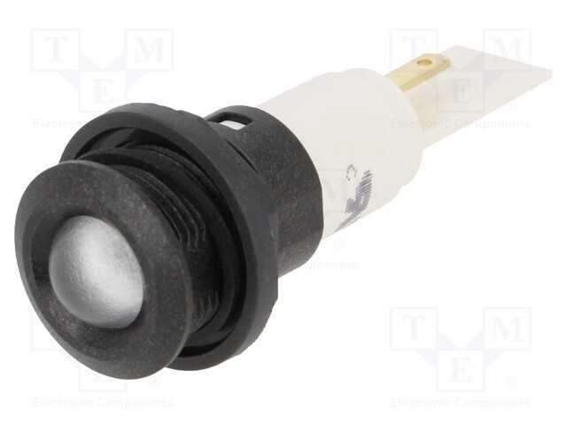 Luz indicadora: LED, branco, 24VDC, 24VAC, 16mm