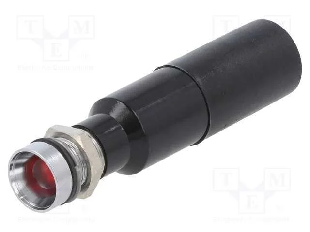 Luz indicadora: LED, côncavo, vermelho, 230VAC, 8.