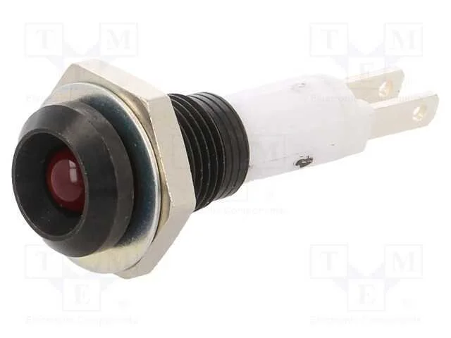 Luz Indicadora: Led, Côncavo, Vermelho, 9mm, para.