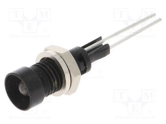 Luz Indicadora: Led, Côncavo, Branco, 6mm, para I.