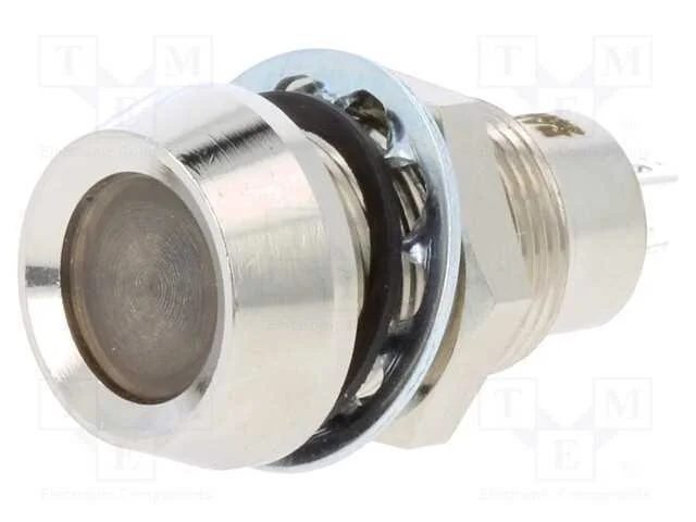 Luz indicadora: LED, côncavo, branco frio, 24÷28V.