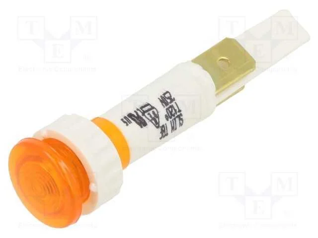 Luz indicadora: com lâmpada de néon, côncavo, ama.