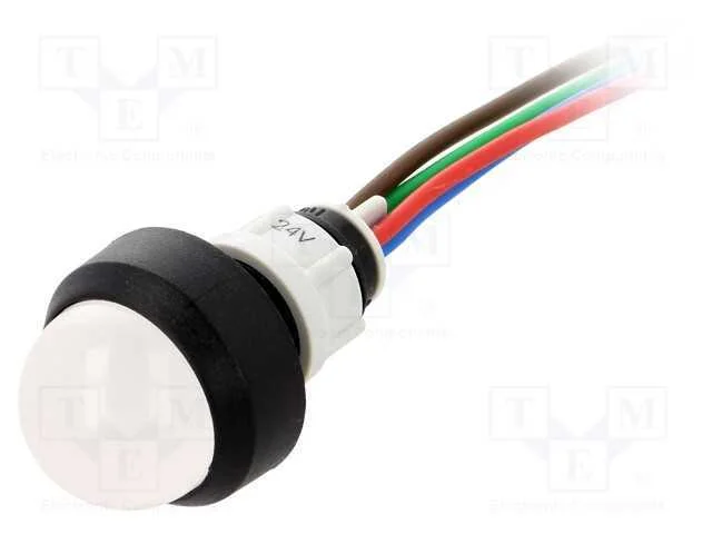 Luz Indicadora: Led, Convexa, Vermelho/Verde/Azul, 24vdc, 24vac