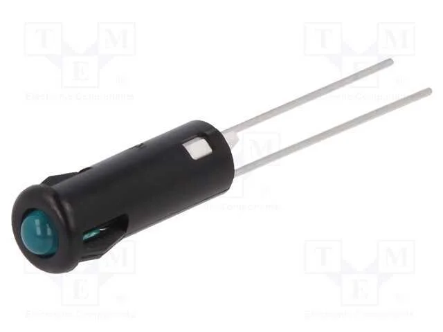 Luz indicadora: LED, convexa, azul, 5,2mm, IP40, .