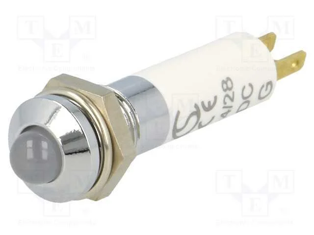 Luz indicadora: LED, convexa, vermelho/verde, 24÷.