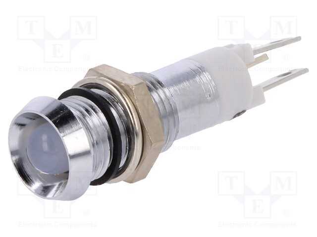 Luz indicadora: LED, côncavo, vermelho/verde, 24÷.