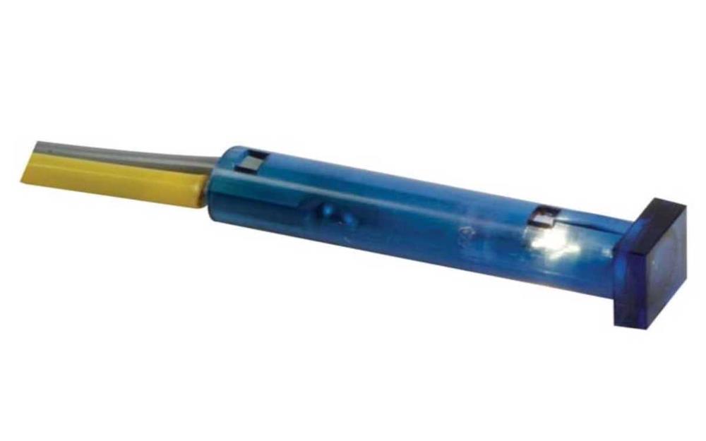 7 x 7mm Indicador/Sinalizador de Painel 12V Azul