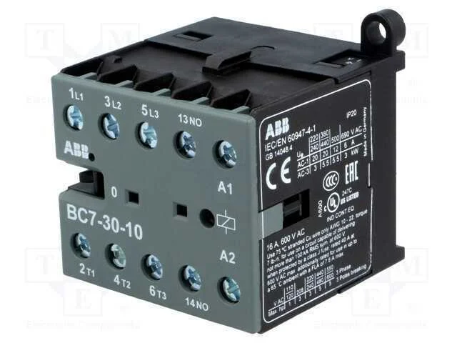 Contator: 3 Polos, No X3, Contatos Auxiliares: No, 24vdc, 7a, Bc7