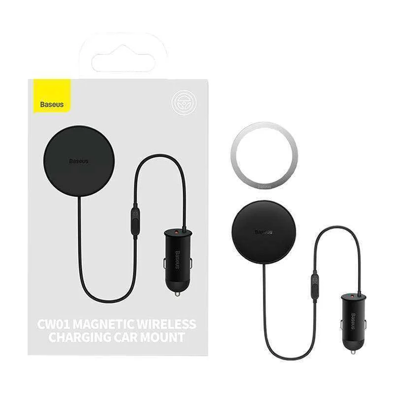 Magnetický Drák Telefonu do Auta Baseus Cw01 do Vetrací Mríky S Nabíjeckou do Auta Usb-C, 15w + 25