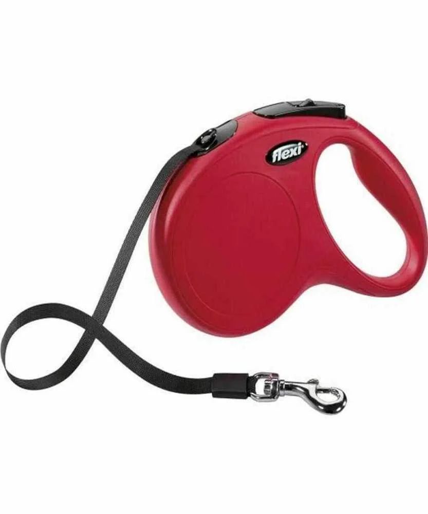 Trela para Cães Flexi New Classic 5m Vermelho Tamanho M 