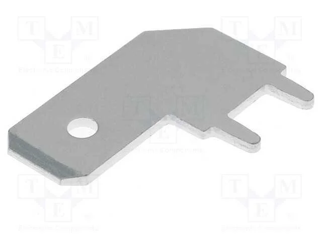 Conetor: plano, 6,3mm, 0,8mm, fêmea, THT, latão, .