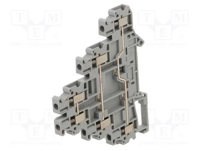Conector: de carril, terminal parafusado, poliami.