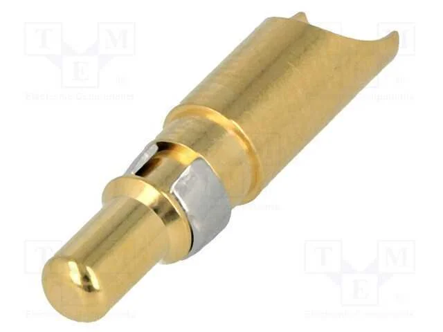 Contacto, macho, liga em cobre, dourado, 10AWG÷8A.