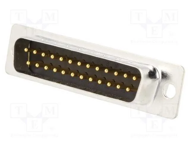 D-Sub, Pin: 25, Ficha, Macho, com Cabo, Solda, Preta
