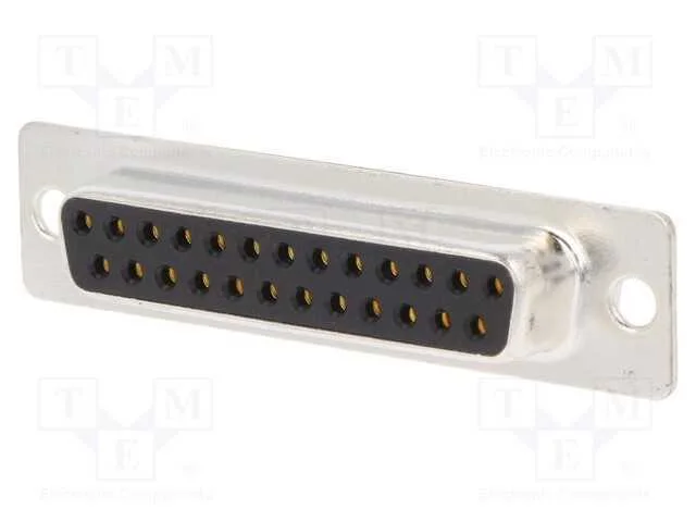 D-Sub, PIN: 25, ficha, fêmea, com cabo, solda, pr.