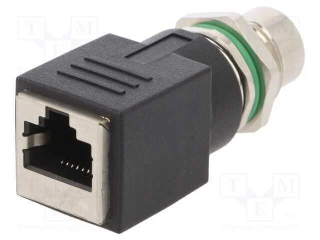 Adaptador, F&ecirc;mea M12,Rj45 Tomada, C&oacute;digo X-Profinet, Pin: 8
